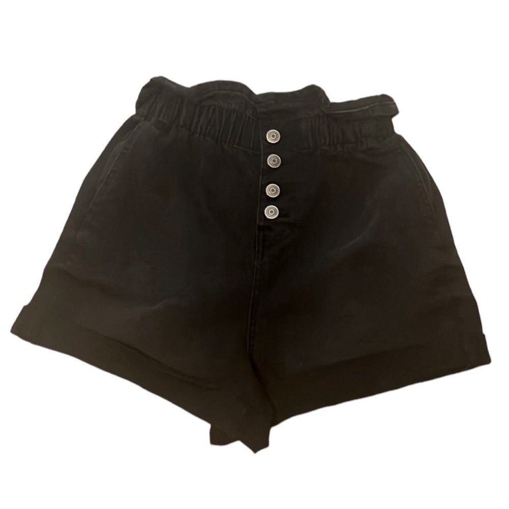 Black Casual Jean Shorts